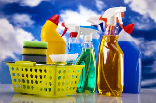 Professional carpet cleaners discussing job details and booking