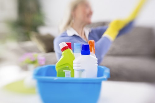 Cleaning team maintaining a shared workspace in Hampstead