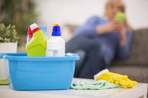 Local Hampstead cleaning team preparing a property for a deep clean
